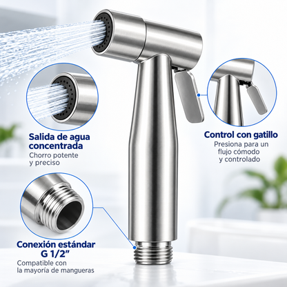 Ducha higiénica Higienix Pro de acero inoxidable para WC